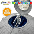 UFO spaceship toy, children's spaceship toy set, with two aliens, lights and sounds, educational STEM adventure, 1:18 scale figures.