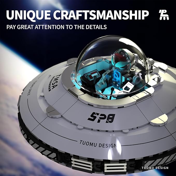 Spaceship building block set, galaxy interstellar spaceship set, collectible creative star spaceship building kit, suitable for anime fans, suitable for boys aged 8-12 and grid age group.